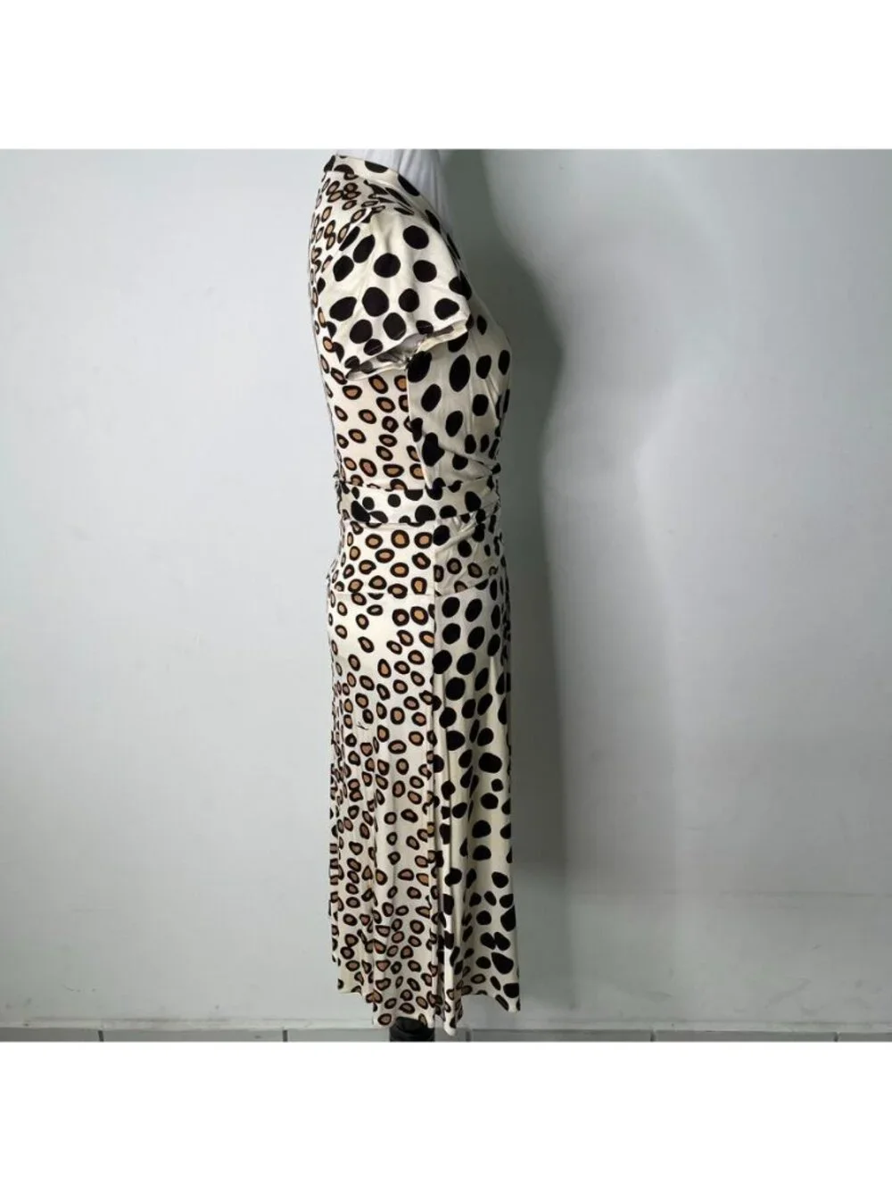 Issa London Silk Jersey Mixed Animal Print Wrap Midi Dress Women's US 6 - Picture 8 of 14